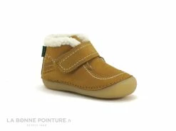 Promo đ BĂ©bĂ© Kickers SOMOONS Camel - 878501-10 - Bottine BEBE Avec Fourrure đ