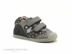 Grosses soldes 🛒 Bébé Biomecanics 211125A Gris Etoiles - 2 Velcros - 🥾 Boots BEBE Fille 🤩