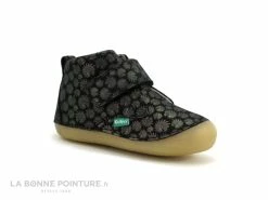 Promo đ BĂ©bĂ© Kickers SABIO Noir Firework - 830342 - Chaussure Souple BEBE âïž