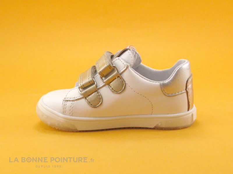 Sortie đ„ BĂ©bĂ© Bopy RETAIL Blanc Or - Basket BEBE Fille Avec Velcro đ 3 Sortie đ„ BĂ©bĂ© Bopy RETAIL Blanc Or - Basket BEBE Fille Avec Velcro đ â Image 3