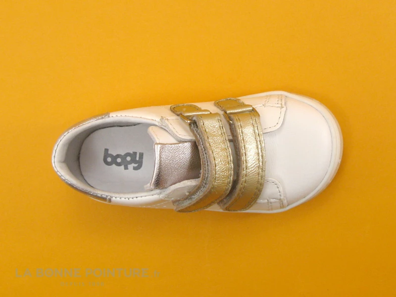 Sortie đ„ BĂ©bĂ© Bopy RETAIL Blanc Or - Basket BEBE Fille Avec Velcro đ 6 Sortie đ„ BĂ©bĂ© Bopy RETAIL Blanc Or - Basket BEBE Fille Avec Velcro đ â Image 6