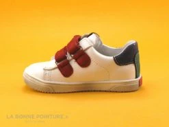 Remise ✔️ Bébé Bopy RAMDAM Blanc Rouge - Basket Mode BEBE 2 Velcros 😉 -Boutique Bellamy unnamed file 1401