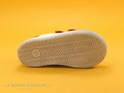 Remise ✔️ Bébé Bopy RAMDAM Blanc Rouge - Basket Mode BEBE 2 Velcros 😉 -Boutique Bellamy unnamed file 1405