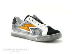 Le moins cher 🔔 Enfant Bopy SECLAIR Noir Blanc Argent - Basket Basse Fille 🤩