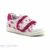 Nouveau 🎉 Bébé Minibel PEPITA 1M130632B - Blanc Fluo Rose - Basket Velcro 🔥