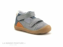 Sortie 🎁 Bébé Bopy JET Gris - Orange - Chaussure Ouverte BEBE 😉