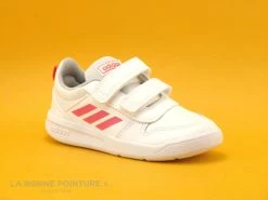 Budget ✔️ Bébé Adidas TENSAUR I Blanc Rose - Basket Fille Avec Velcros ⌛