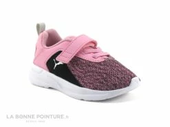 Nouveau 💯 Bébé Puma COMET 2 ALT Pink Black - Basket Sport Fille Rose Et Noire 🧨