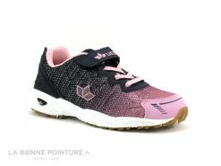 Bon marché 😉 Enfant Lico FLORI 360957 Marine Rose Argent - Basket Fille Avec Elastique 💯