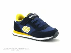Tout neuf 😀 Bébé Skechers BOYS Retro Sneak GORVOX - Bleu Marine - Jaune - Basket 😉