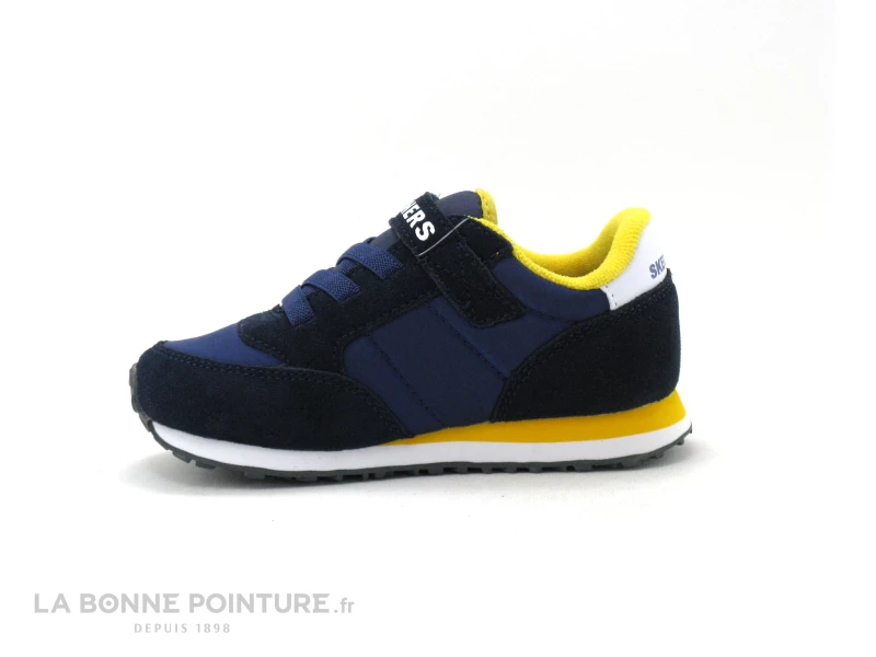 Tout neuf 😀 Bébé Skechers BOYS Retro Sneak GORVOX - Bleu Marine - Jaune - Basket 😉 3 Tout neuf 😀 Bébé Skechers BOYS Retro Sneak GORVOX - Bleu Marine - Jaune - Basket 😉 – Image 3