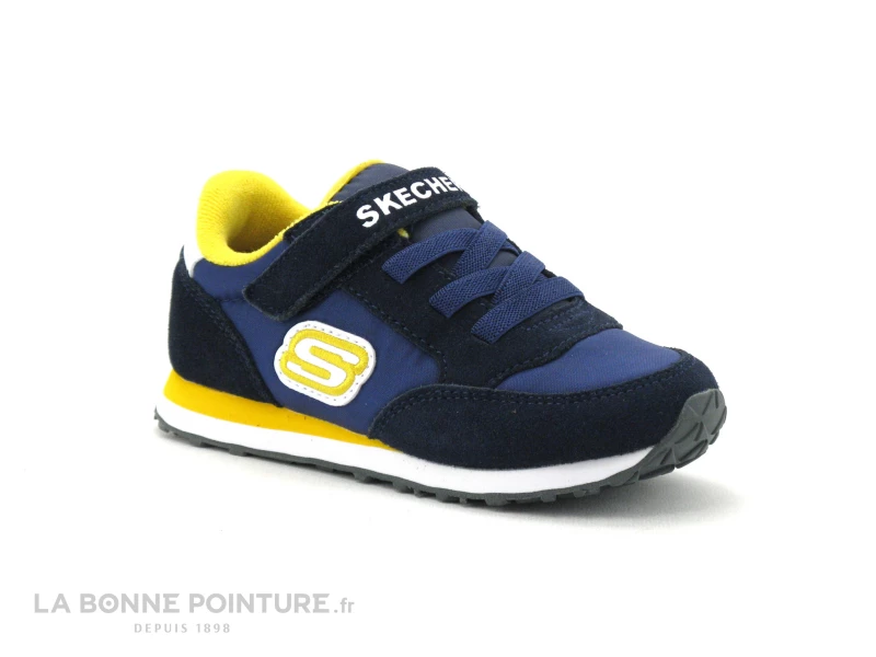 Tout neuf 😀 Bébé Skechers BOYS Retro Sneak GORVOX - Bleu Marine - Jaune - Basket 😉 5 Tout neuf 😀 Bébé Skechers BOYS Retro Sneak GORVOX - Bleu Marine - Jaune - Basket 😉 – Image 5