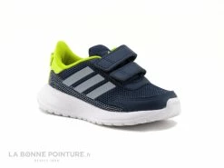 Meilleure affaire 🌟 Bébé Adidas TENSAUR RUN I - FY9199 - Noir Argent Jaune - Basket BEBE 🔔