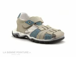 Tout neuf 😍 Enfant Bopy EPAUL Beige - Bleu Ciel - 🩴 Sandale GARCON Avec Velcro 👍