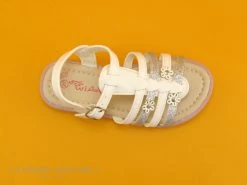 De gros 🎉 Enfant Wipop YETOILE Blanc Argent Fleurs - 🩴 Sandale Fille ✔️ -Boutique Bellamy unnamed file 2276