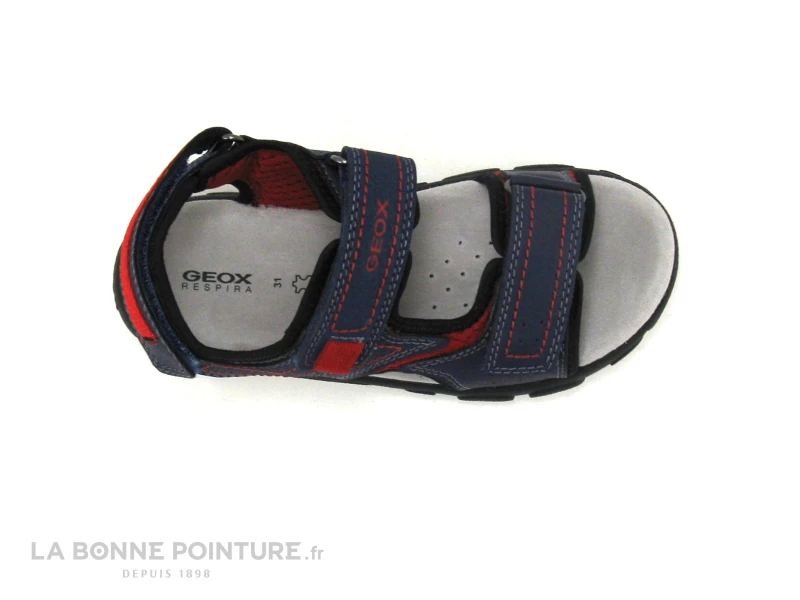 Nouveau 🥰 Enfant Geox J0224A 🩴 Sandale STRADA - Navy Red - GARCON ✨ 6 Nouveau 🥰 Enfant Geox J0224A 🩴 Sandale STRADA - Navy Red - GARCON ✨ – Image 6
