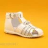 Grosses soldes 🧨 Bébé Bopy ZIBEL Blanc Et Argent - 🩴 Sandale BEBE Fille 🎁