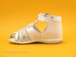 Grosses soldes 🧨 Bébé Bopy ZIBEL Blanc Et Argent - 🩴 Sandale BEBE Fille 🎁 -Boutique Bellamy unnamed file 2326