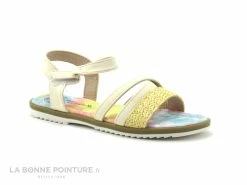 Grosses soldes 🎁 Enfant Wipop YOVICO Beige - Paille - Semelle Multicolore - 🩴 Sandale Fille 🔥