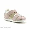 Promo 😉 Bébé Geox ELTHAN Girl - B251QC - Rose Silver - 🩴 Sandale Fille 1er Pas ✔️