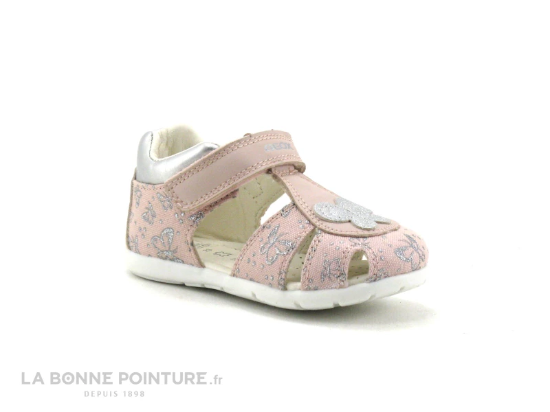 Promo 😉 Bébé Geox ELTHAN Girl - B251QC - Rose Silver - 🩴 Sandale Fille 1er Pas ✔️ 1 Promo 😉 Bébé Geox ELTHAN Girl - B251QC - Rose Silver - 🩴 Sandale Fille 1er Pas ✔️