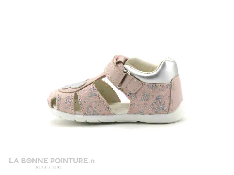 Promo 😉 Bébé Geox ELTHAN Girl - B251QC - Rose Silver - 🩴 Sandale Fille 1er Pas ✔️ 3 Promo 😉 Bébé Geox ELTHAN Girl - B251QC - Rose Silver - 🩴 Sandale Fille 1er Pas ✔️ – Image 3