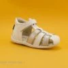 Bon marché 🧨 Bébé Kickers BIGFLO Blanc Argent 351376 - 🩴 Sandale Fille 🤩