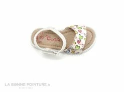 Nouveau 🎉 Bébé Wipop YXEL 26238 Blanc - Coeurs Multi - 🩴 Sandale Fille 🎉 -Boutique Bellamy unnamed file 2513