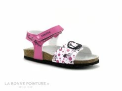 Grosses soldes 😉 Bébé Geox B152RD CHALKI Verni - Rose Fuchsia - Blanc - 🩴 Sandale Fille 💯