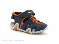 Meilleure vente 🌟 Bébé Geox KRAZE B1524A Navy Orange - 🩴 Sandale Sport Enfant ❤️