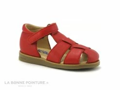 De gros 😍 Bébé Acebos 1235AT - 🩴 Sandale BEBE Bout Ferme - Cuir Rouge 🔥