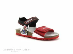 Coupon 😀 Bébé Geox Mario Kart J258LB Ghita Red Black - 🩴 Sandale GARCON 2 Velcros 👍 -Boutique Bellamy unnamed file 2633