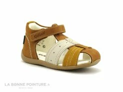 Budget 🧨 Bébé Kickers BIGBAZAR Camel Jaune Blanc 785420-10 - 🩴 Sandale BEBE 👏