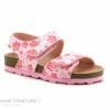 De gros 😍 Bébé Kickers ☀️ SUMMERKRO Rose Flower 785454-10 - 🩴 Sandale Rose Fille ❤️