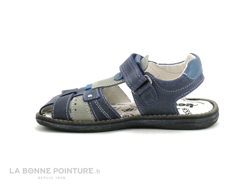 Nouveau 🎉 Enfant Bopy ELVIS - Bleu Marine - Gris - 🩴 Sandale Velcro GARCON 😉 3 Nouveau 🎉 Enfant Bopy ELVIS - Bleu Marine - Gris - 🩴 Sandale Velcro GARCON 😉 – Image 3
