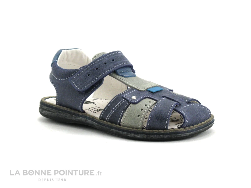 Nouveau 🎉 Enfant Bopy ELVIS - Bleu Marine - Gris - 🩴 Sandale Velcro GARCON 😉 5 Nouveau 🎉 Enfant Bopy ELVIS - Bleu Marine - Gris - 🩴 Sandale Velcro GARCON 😉 – Image 5