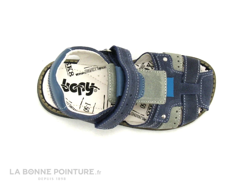 Nouveau 🎉 Enfant Bopy ELVIS - Bleu Marine - Gris - 🩴 Sandale Velcro GARCON 😉 6 Nouveau 🎉 Enfant Bopy ELVIS - Bleu Marine - Gris - 🩴 Sandale Velcro GARCON 😉 – Image 6