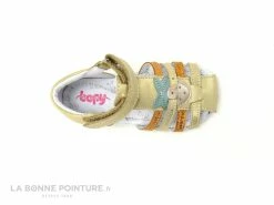 Sortie 😉 Bébé Bopy RELISA Or Orange - 🩴 Sandale Bebe Fille - Velcro ⌛ -Boutique Bellamy unnamed file 3010