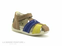 Tout neuf 🎁 Bébé Kickers BIGBAZAR Beige Jaune Marine - 🩴 Sandale BEBE 😍