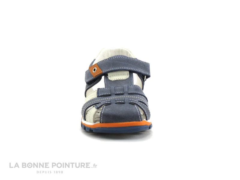 De gros 🔔 Enfant Bopy EPAUL Bleu Marine - Orange - Nu-pieds GARCON ✨ 2 De gros 🔔 Enfant Bopy EPAUL Bleu Marine - Orange - Nu-pieds GARCON ✨ – Image 2