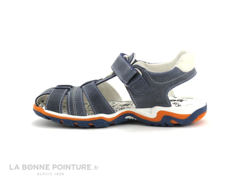 De gros 🔔 Enfant Bopy EPAUL Bleu Marine - Orange - Nu-pieds GARCON ✨ 3 De gros 🔔 Enfant Bopy EPAUL Bleu Marine - Orange - Nu-pieds GARCON ✨ – Image 3