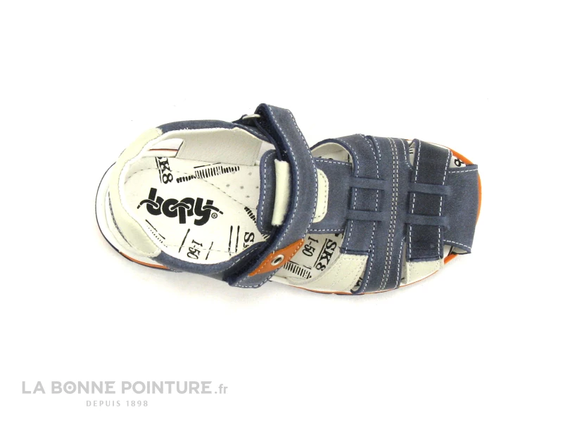 De gros 🔔 Enfant Bopy EPAUL Bleu Marine - Orange - Nu-pieds GARCON ✨ 6 De gros 🔔 Enfant Bopy EPAUL Bleu Marine - Orange - Nu-pieds GARCON ✨ – Image 6
