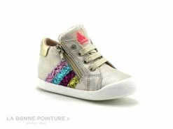 Le moins cher 🔥 Bébé Acebos 1210 Platino Aragon Blanco - Chaussure Montante Fille ⭐