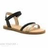 Bon marché 🤩 Enfant Geox SP KARLY J0235D Black - 🩴 Sandale Noire Bronze Fille 🎁