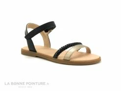 Bon marché 🤩 Enfant Geox SP KARLY J0235D Black - 🩴 Sandale Noire Bronze Fille 🎁