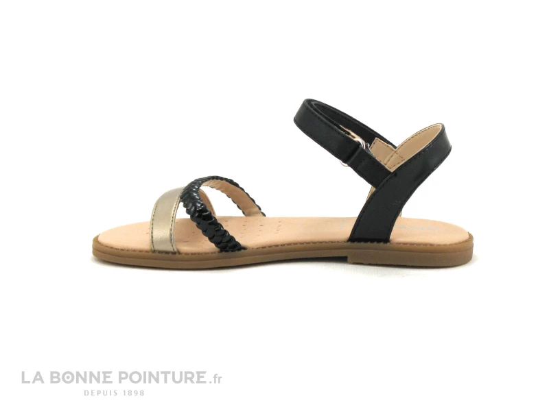 Bon marché 🤩 Enfant Geox SP KARLY J0235D Black - 🩴 Sandale Noire Bronze Fille 🎁 3 Bon marché 🤩 Enfant Geox SP KARLY J0235D Black - 🩴 Sandale Noire Bronze Fille 🎁 – Image 3