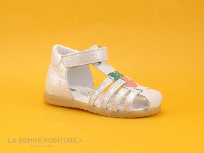 De gros 🎉 Bébé Bopy RAGOLA Argent - 🩴 Sandale BEBE Fille - Fraise - Fermeture Velcro 😀 5 De gros 🎉 Bébé Bopy RAGOLA Argent - 🩴 Sandale BEBE Fille - Fraise - Fermeture Velcro 😀 – Image 5