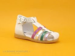 Coupon ✨ Bébé Bopy RITOLA Blanc Multico - 🩴 Sandale Fille Bride Salome ✨