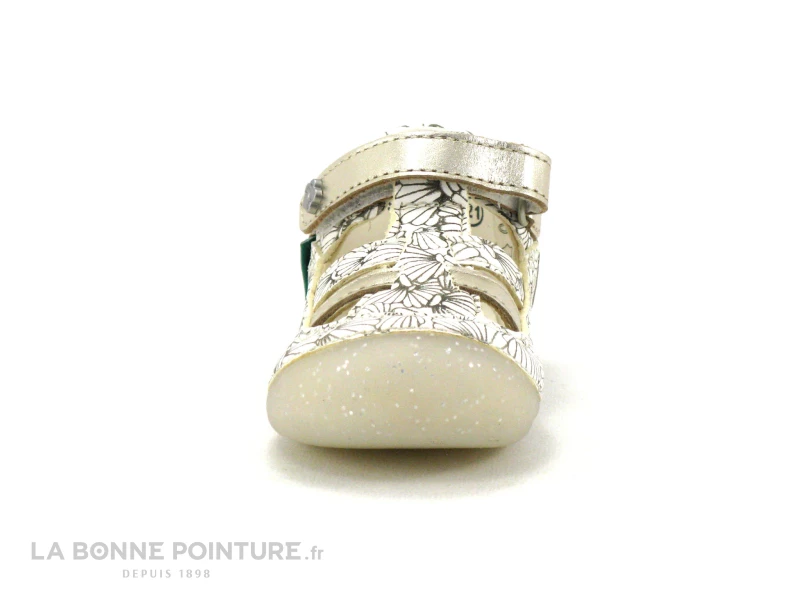 Vente flash 💯 Bébé Kickers SUSHY Blanc Argent Coquillage - 🩴 Sandale Fille Premiers Pas ❤️ 2 Vente flash 💯 Bébé Kickers SUSHY Blanc Argent Coquillage - 🩴 Sandale Fille Premiers Pas ❤️ – Image 2