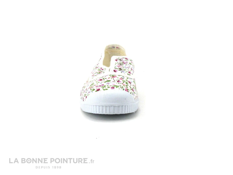 Meilleure vente 😀 Enfant Cienta 70999 Blanc Fleuri - Tennis Toile Fille Sans Lacet 🧨 2 Meilleure vente 😀 Enfant Cienta 70999 Blanc Fleuri - Tennis Toile Fille Sans Lacet 🧨 – Image 2